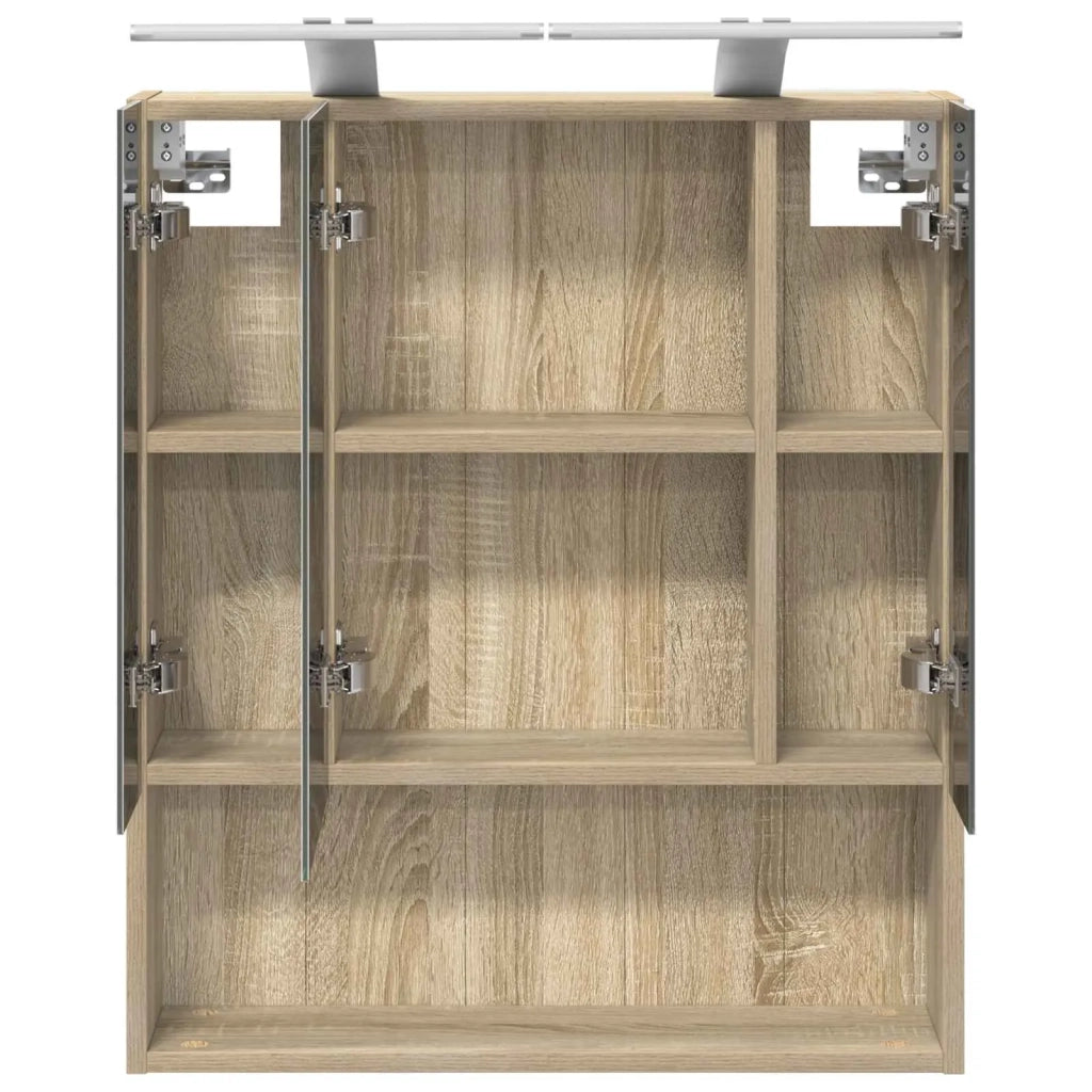 Mobiletto per specchio da bagno Rovere Sonoma 60 x 14.5 x 70 cm 889193