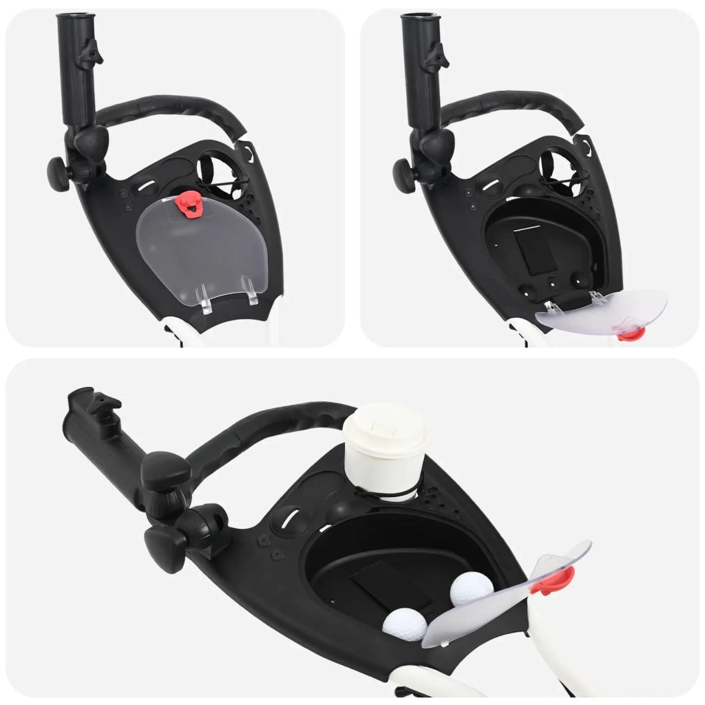 Carrello da golf Nero e Bianco 100 x 69 x 114 cm Alluminio CFW8196930
