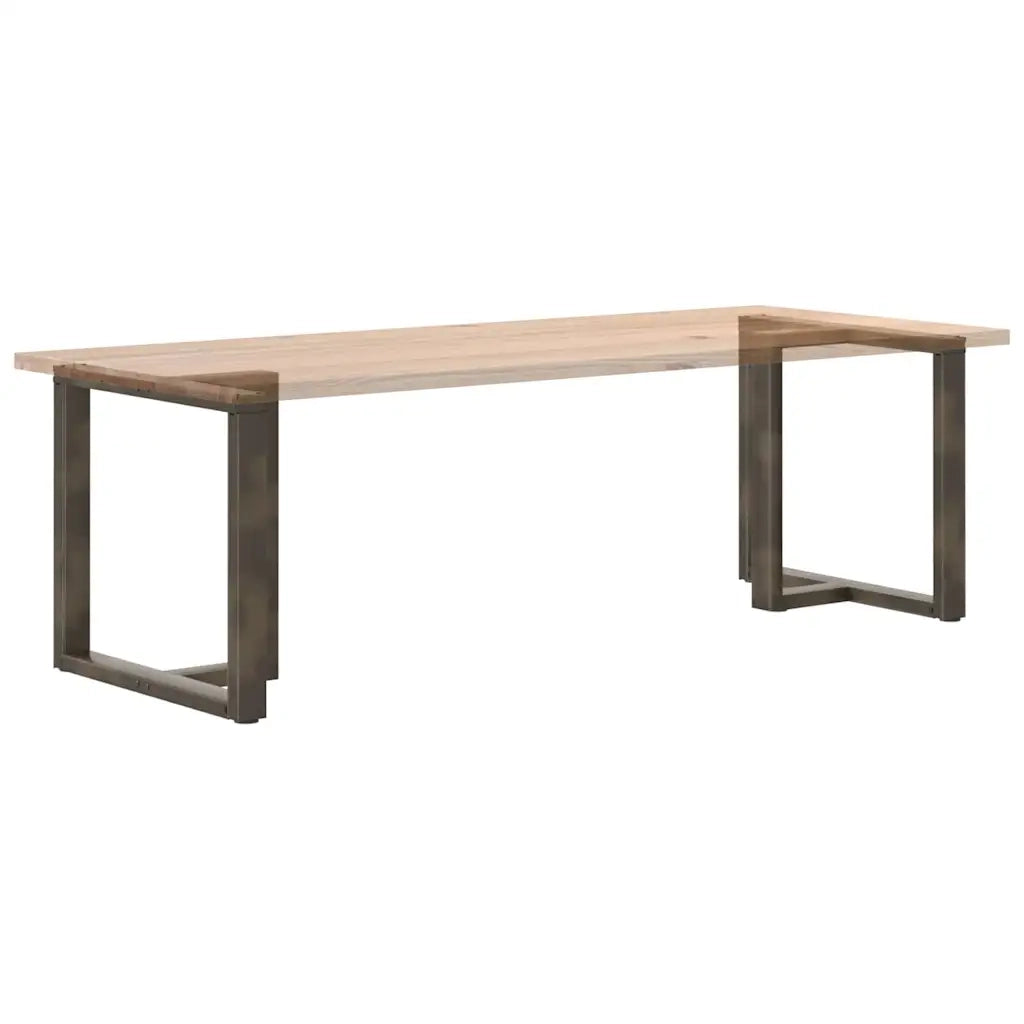 Gambe per tavolo da pranzo a forma di T 2 pz nere 80x35x(72-73) cm in acciaio 4013063