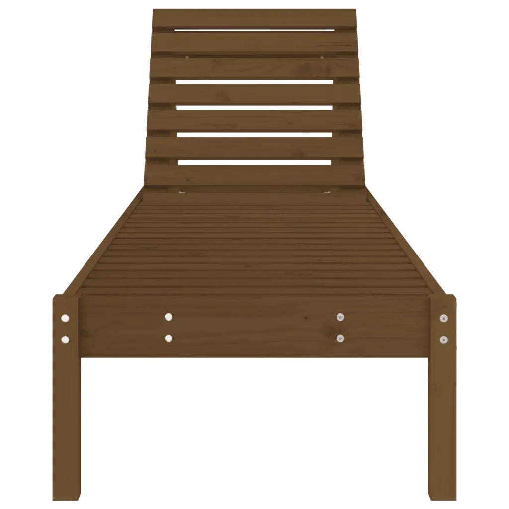 Lettino Prendisole | Sdraio da giardino | Lettino da sole Ambra 199,5x60x74 cm Legno Massello di Pino