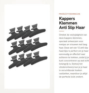 Clip per capelli antiscivolo 12 pezzi - progettazione farfalla - resina PP - attrezzo per parrucchiere - presa forte - clip per capelli