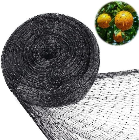 Rete di protezione per uccelli - 4 x 10m - Rete per protezione degli uccelli - Rete per protezione degli alberi da frutta - Rete per orto e verdura - Protezione dai tacchini - Protezione per orto e verdura contro danni - Nero