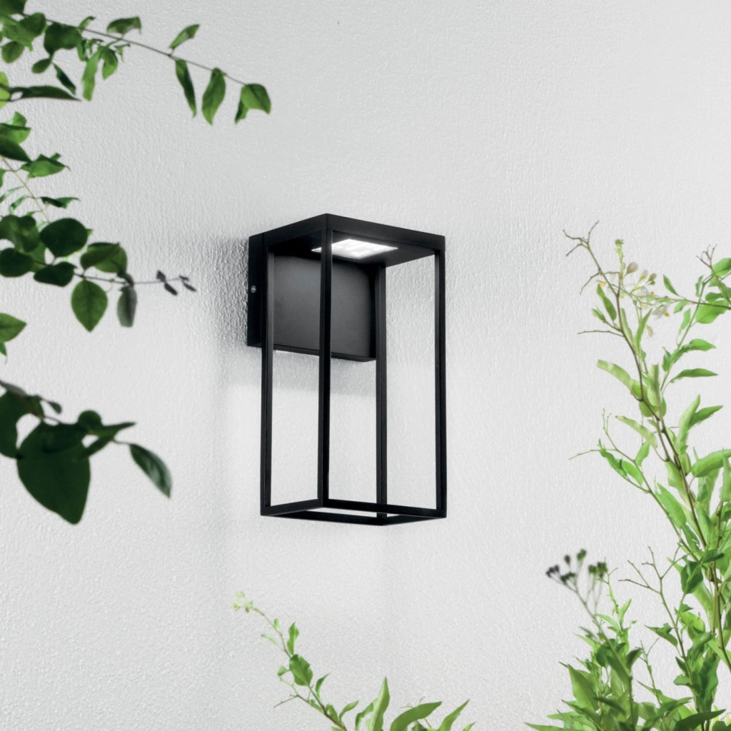 APPLIQUE LED GRIS NERA 12W 1390LM CCT 3000K / 4000K IP54 15X12,6X28CM