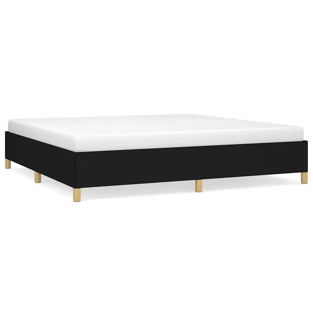 Giroletto senza Materasso-Struttura Letto Nero 200x200 cm in Tessuto 699013