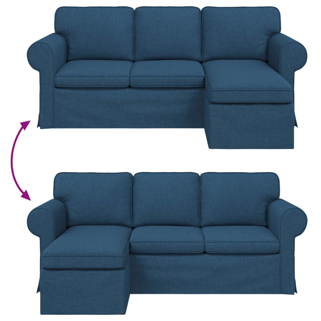 Divano Blu 195 x 138 x 80 cm Tessuto 42024333