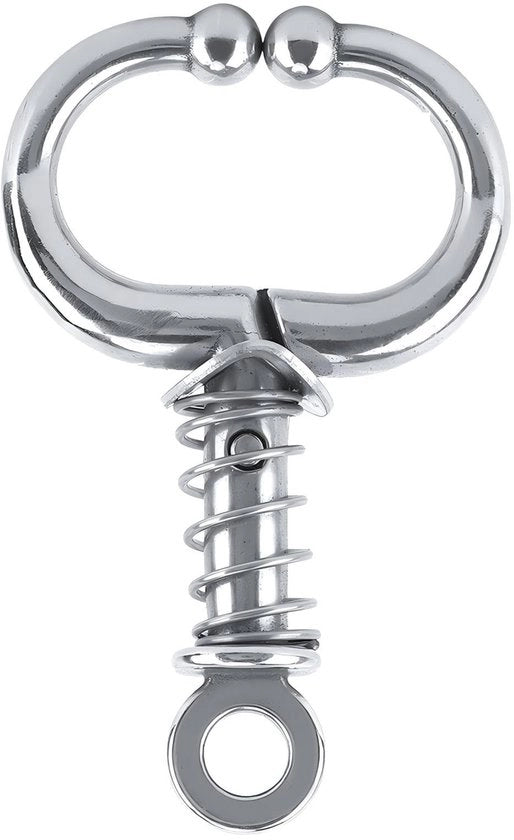 Accessorio per allevamento in acciaio inossidabile - Blocco automatico - Prestazioni elevate - Superficie liscia - Diametro interno 7 cm - Anello per neusstang