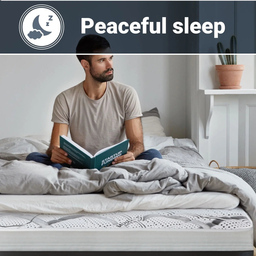 Materasso in Memory Foam Singolo 95x200 Altezza 22 cm | Rigidità media/alta | Tessuto Anallergico e Traspirante | Proprieta' Ortopediche Automodellanti | Prodotto in Italia