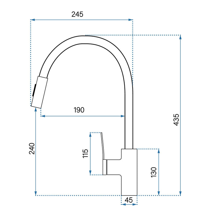 Rubinetto Da Cucina Rea Soul Gold Black