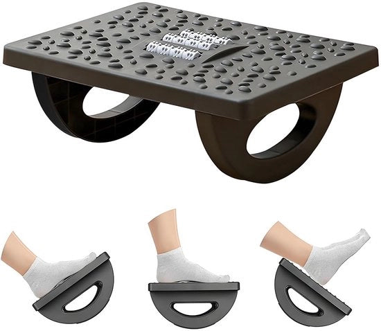 Sostegno per piedi per scrivania, sostegno per piedi sotto scrivania, sostegno per piedi per scrivania con funzione di massaggio, sostegno per piedi antiscivolo per ufficio e casa