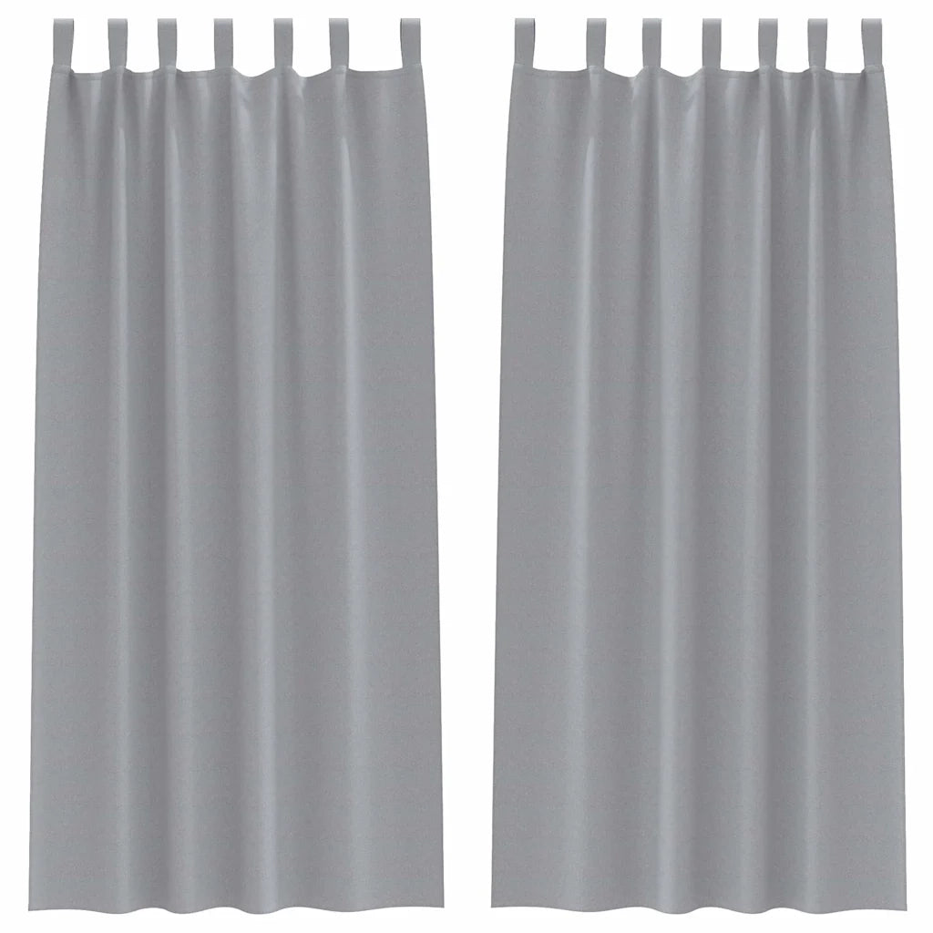 Tende Blackout con Anelli 2 pcs Grigio chiaro 225 x 140 cm 4107565