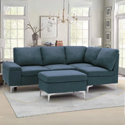 Divano angolare destro grigio 218x172x87