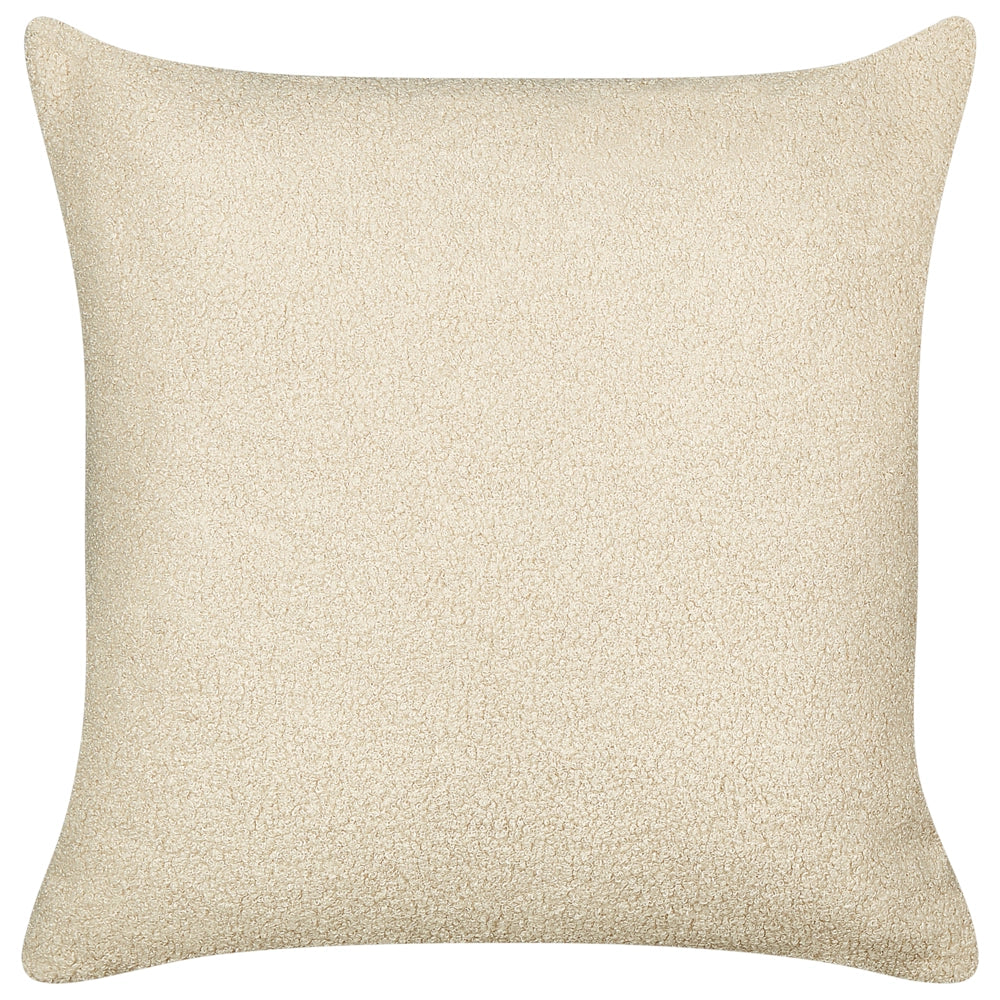 Set di 2 cuscini decorativi  Beige Boucle 45 x 45 cm fodera rimovibile con cerniera Accessori decorativi Boho
