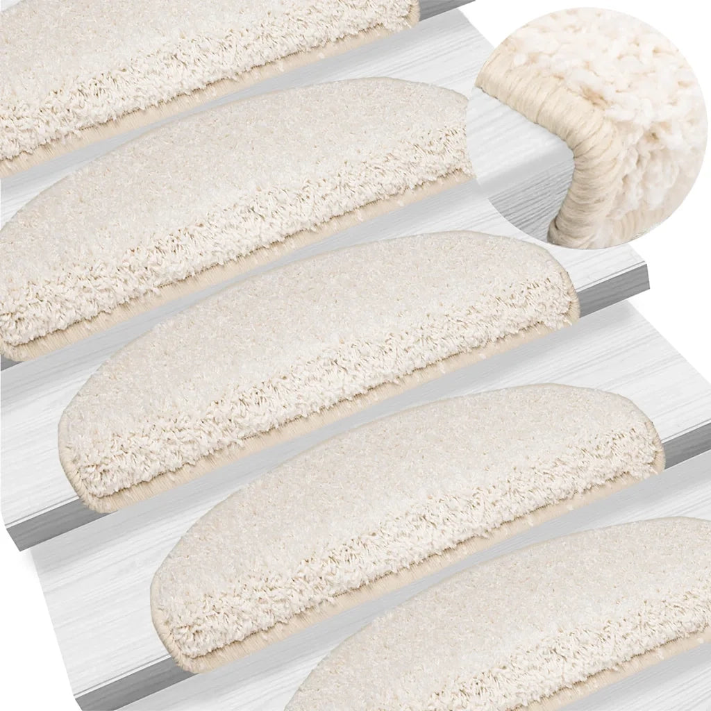 Tappetini per scale 30 pz 65x21x4 cm Bianco Semicircolari Grandi 3365818