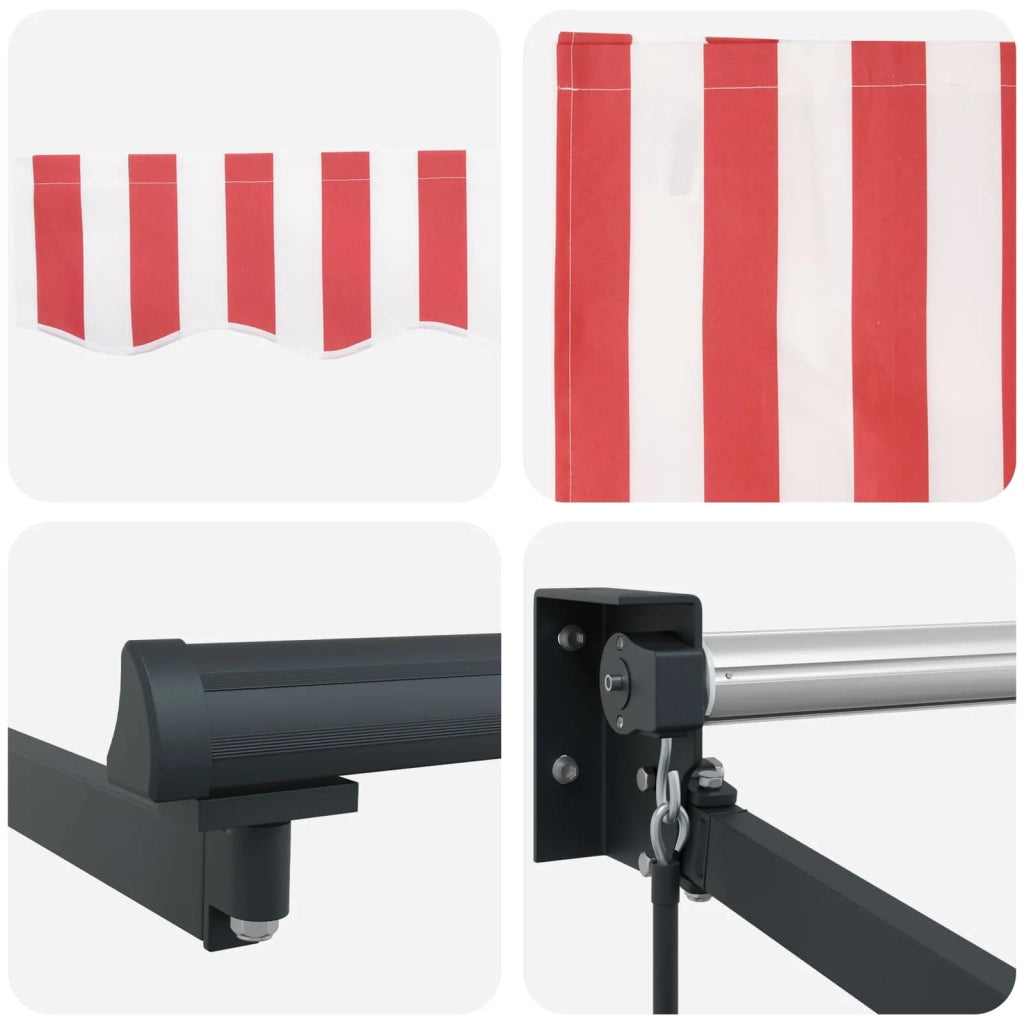 Tenda da Sole | Tenda parasole Rosso e Bianco 450 x 300 x 165 cm