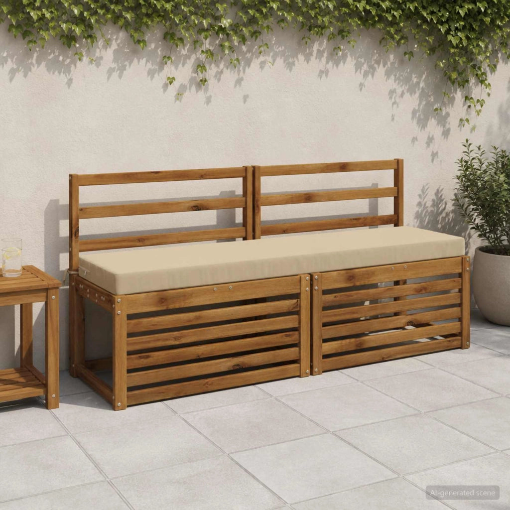 Cuscini per Panchina a 2 Pezzi SOEST 2 pz 100% Poliestere Beige 949919