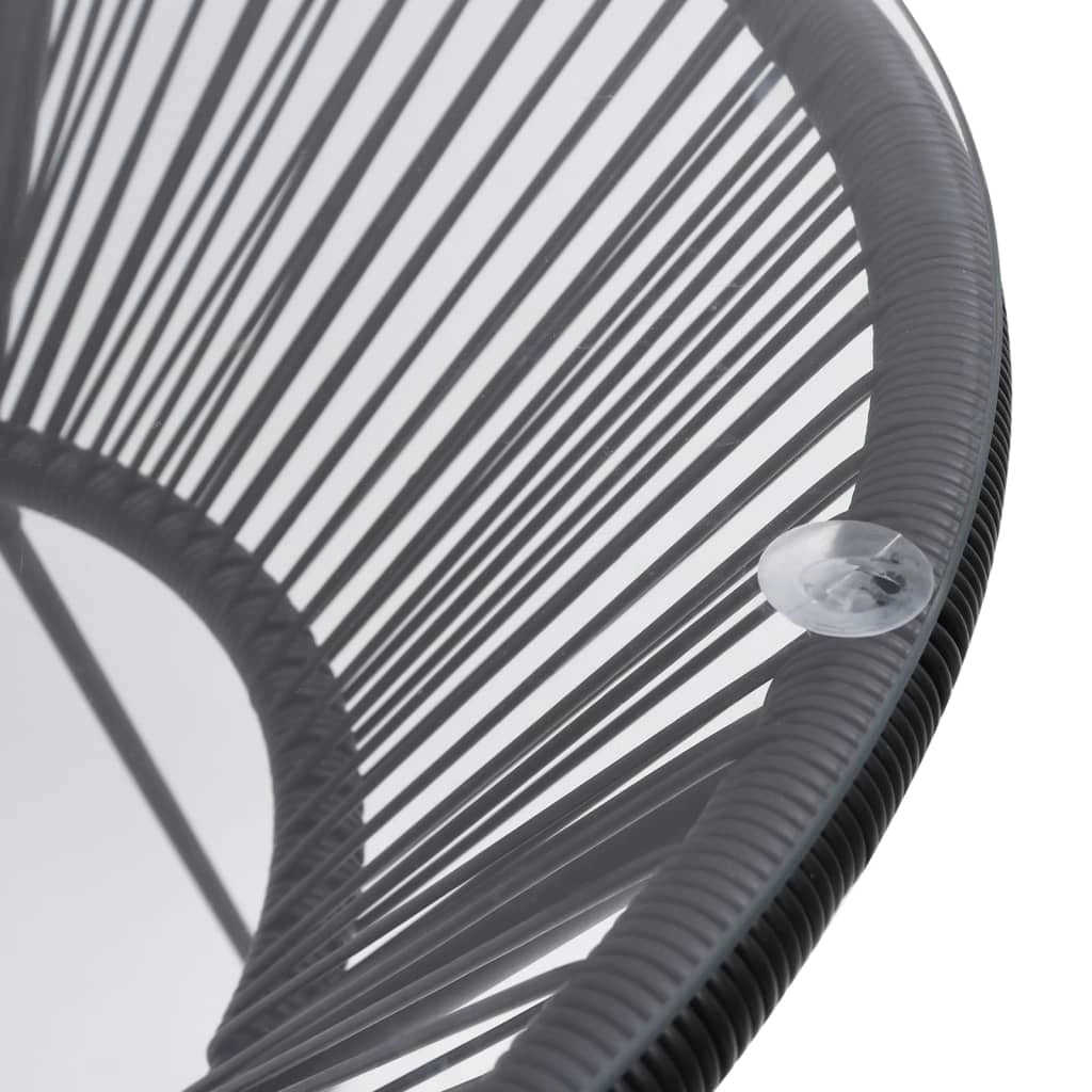 Set da pranzo da esterno da 5 pezzi mobili in rattan nero e PVC 02_0014229