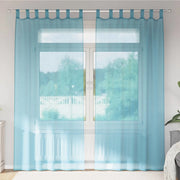 Tende in Voile con Tasche per Aste 2 pz Turchese 4102239