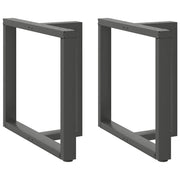 Gambe per tavolo da pranzo a forma di T 2 pz Antracite 80x35x(72-73) cm Acciaio