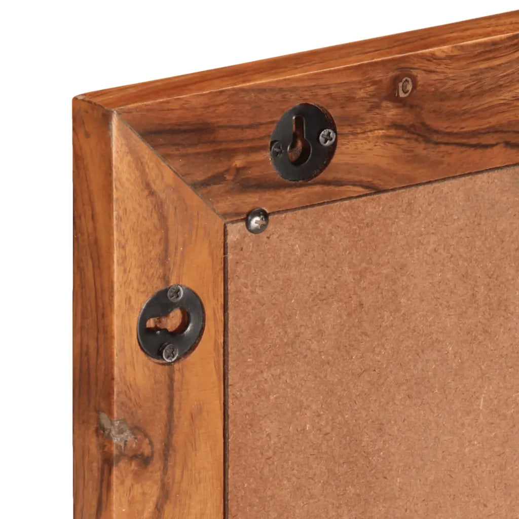 vidaXL Specchio da Bagno 50x70 cm in Legno Massello di Acacia e Vetro