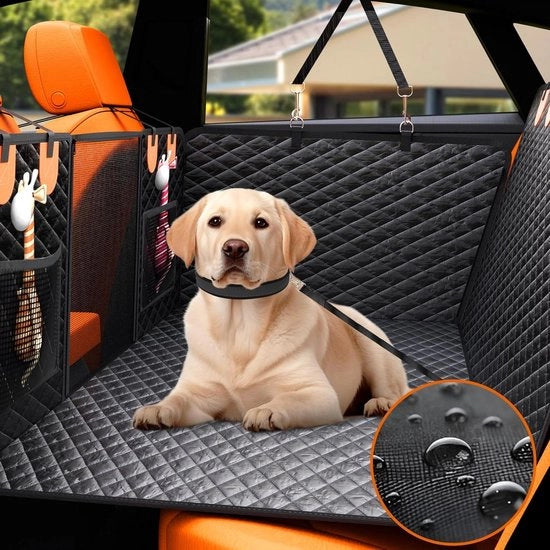 Asciugamano per Auto con Finestra a Maglia e Borsa di Stoccaggio - Fondoscala Duro 135 x 63 cm Impermeabile per Tutti i Tipi di Auto, SUV e Camion Nero