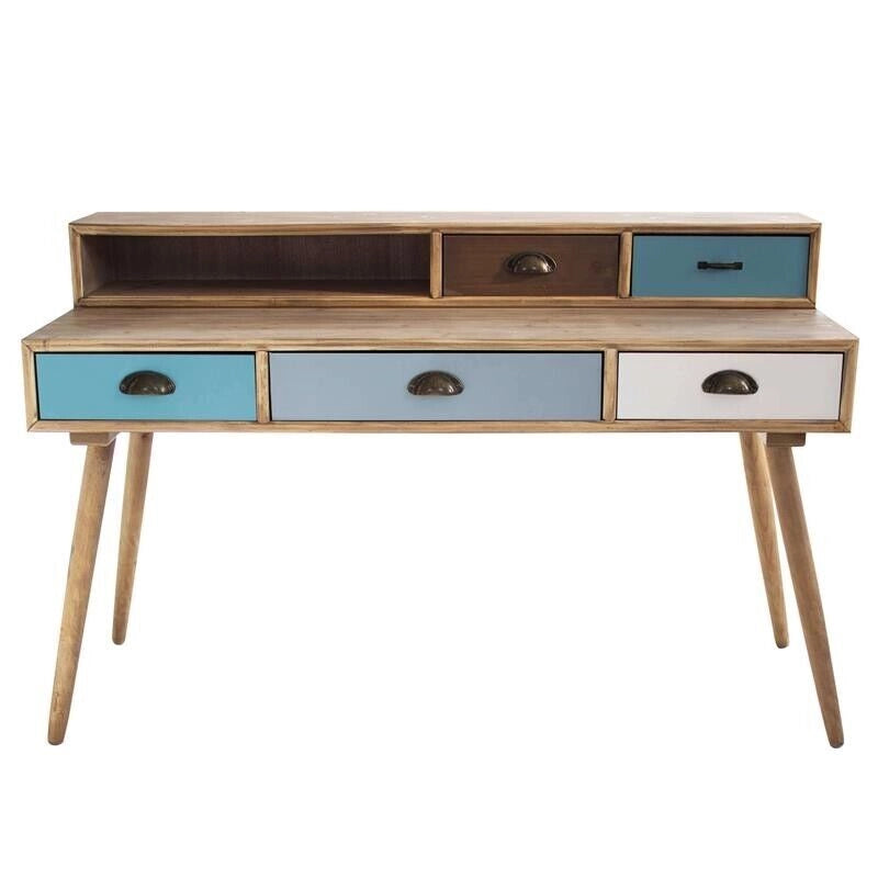 SCRIVANIA AJAX CON 5 CASSETTI COLORATI 120 X 50 X H79 CM