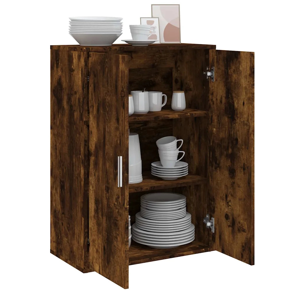 Credenza Rovere Fumo 60x31x84 cm in Legno Multistrato 840489