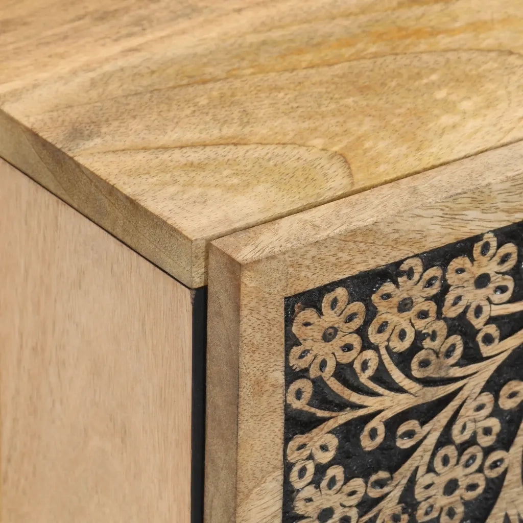 Credenza | Madia | Buffet da pranzo | Armadio da pranzo 40x33x75 cm in Legno Massello di Mango