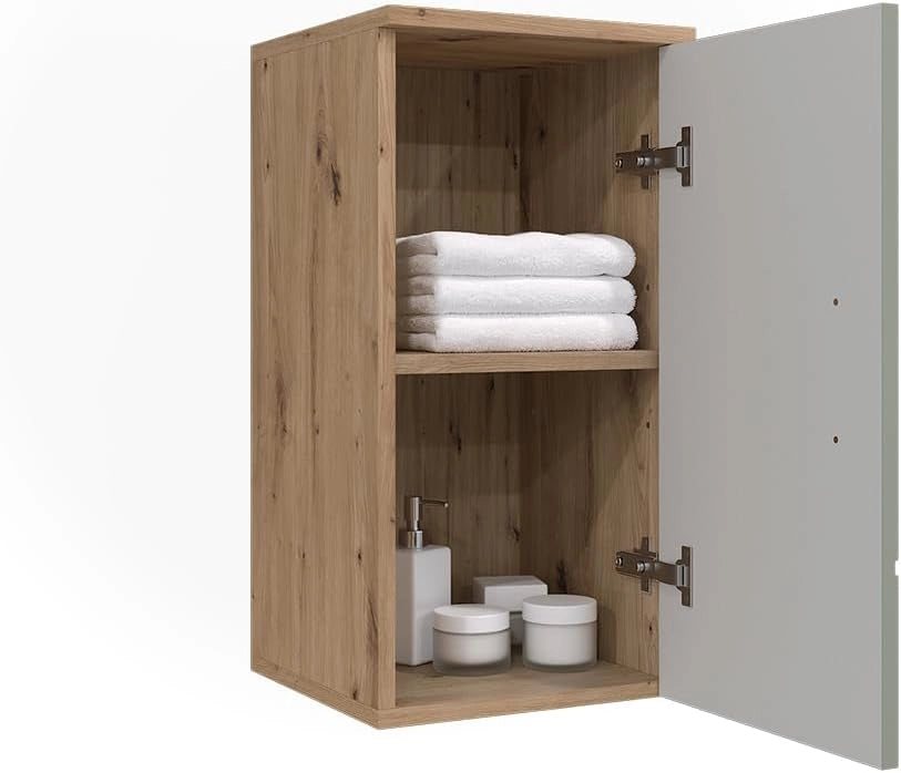 mobiletto bagno Irma, Verde salvia, 30 x 59 cm, adatto al montaggio a parete e combinabile con altri mobili Irma