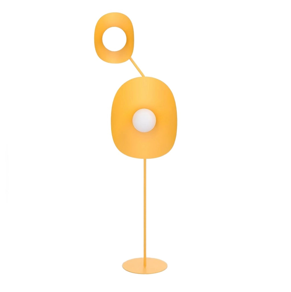 Lampada da terra DELULU arancio/bianca design 2xG9 Emibig