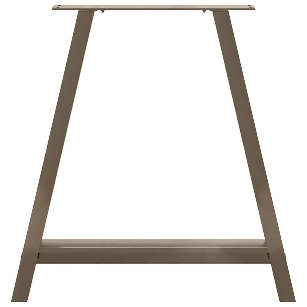 Set di 2 gambe per tavolo da pranzo a forma di A 70 x 72 cm robuste design moderno regolabili acciaio nero 02_0057131