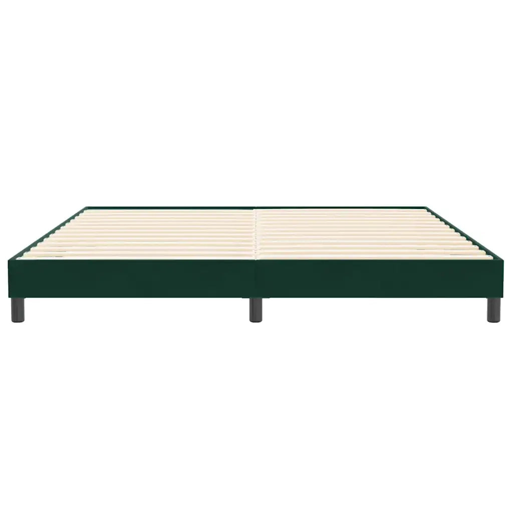 Letto a Molle senza Materasso Verde Scuro 200x210 cm Velluto 3315846