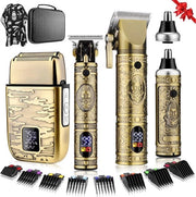 Kit di rasatura uomo - trimmer - trimmer naso - kit di parrucchiere con display LCD - incluse accessori correlate