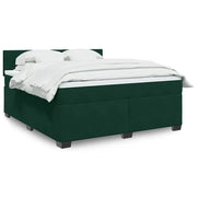 vidaXL Giroletto a Molle con Materasso Verde Scuro 180x200 cm Velluto