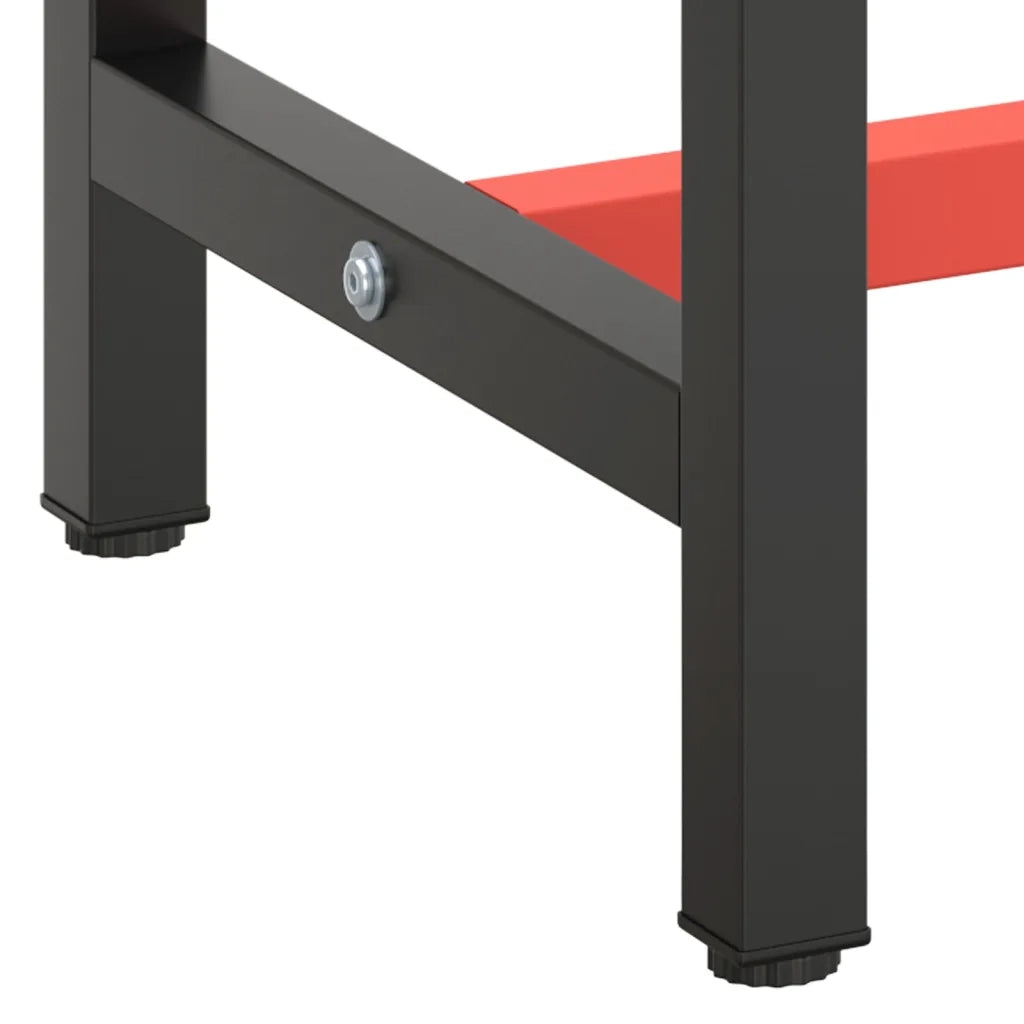Telaio Banco da Lavoro Nero e Rosso Opaco 110x50x79 cm Metallo CFW9004527