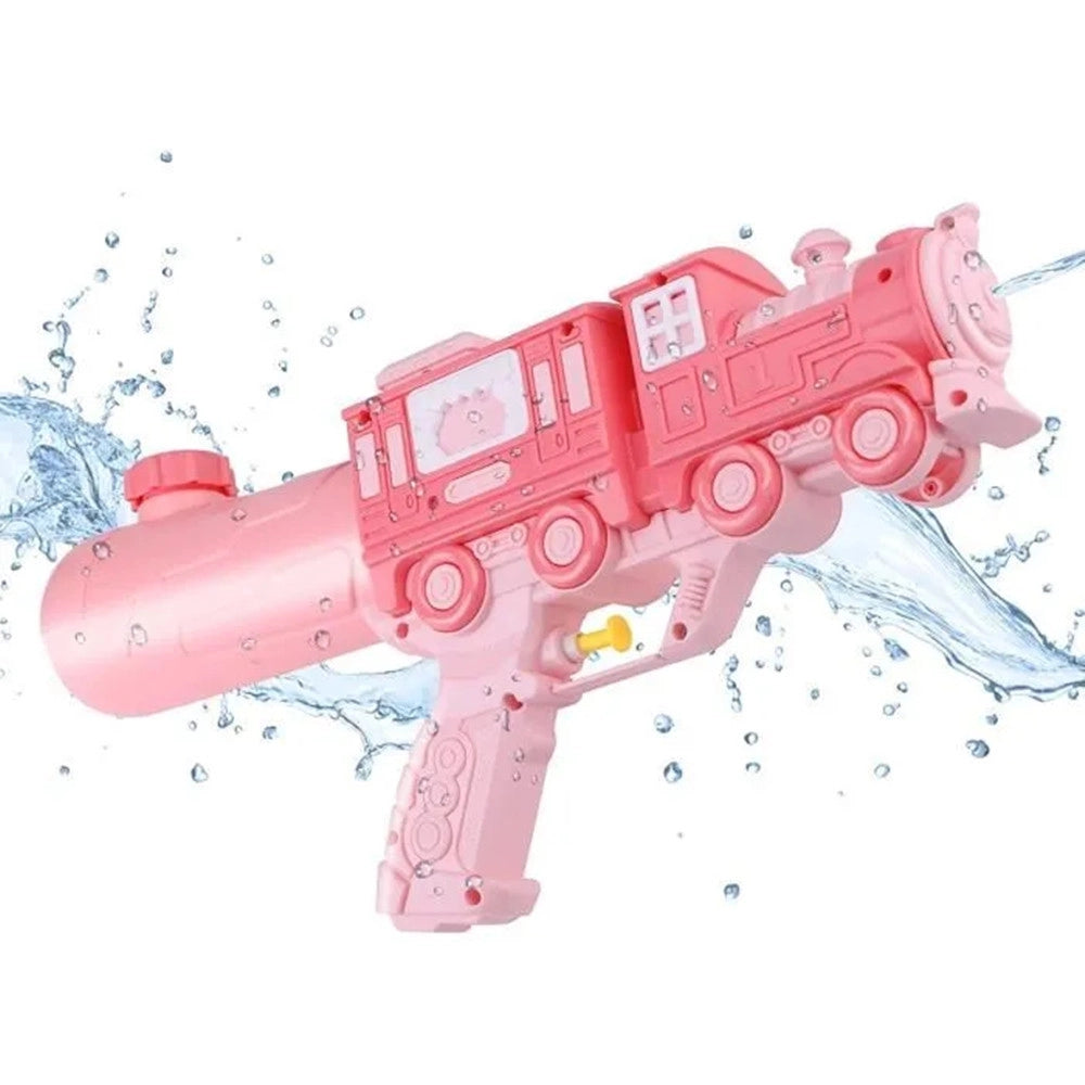Trade Shop - Pistola Ad Acqua 5183 Design Locomotiva Con Vagone Per Bambini Gioco Estivo 23 Cm 618553 -
