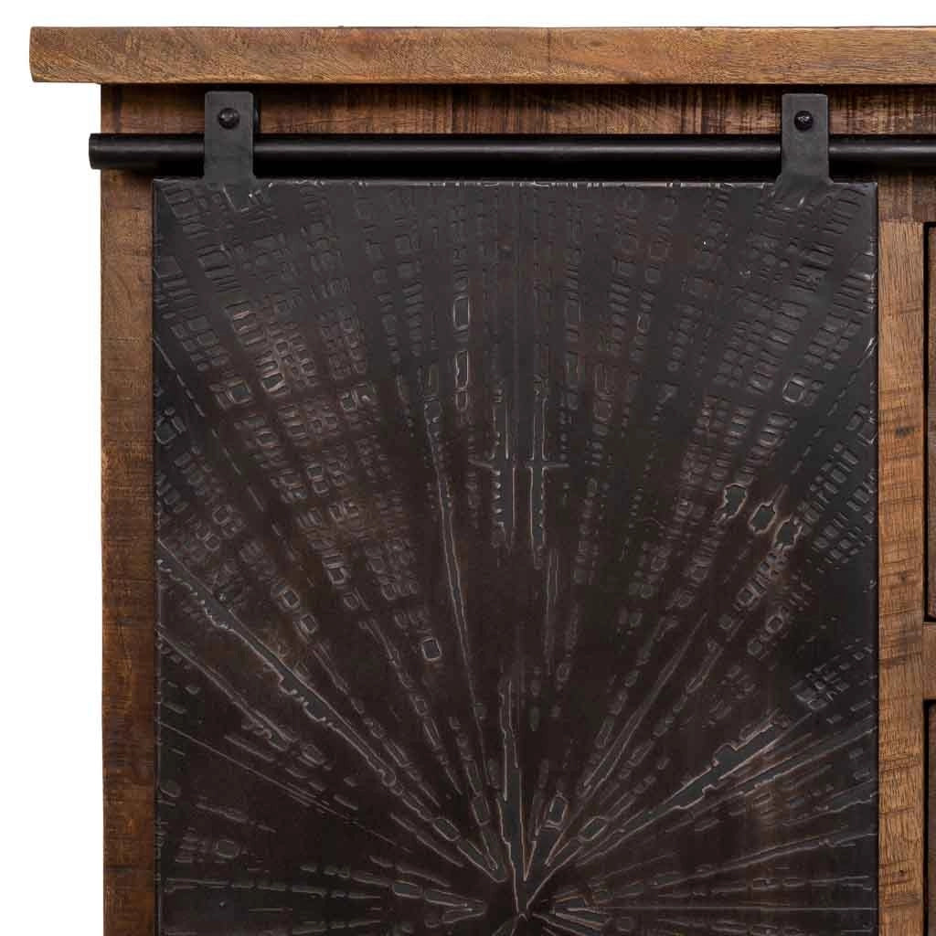 Mobiletto da ingresso in legno marrone 85x42x90h cm