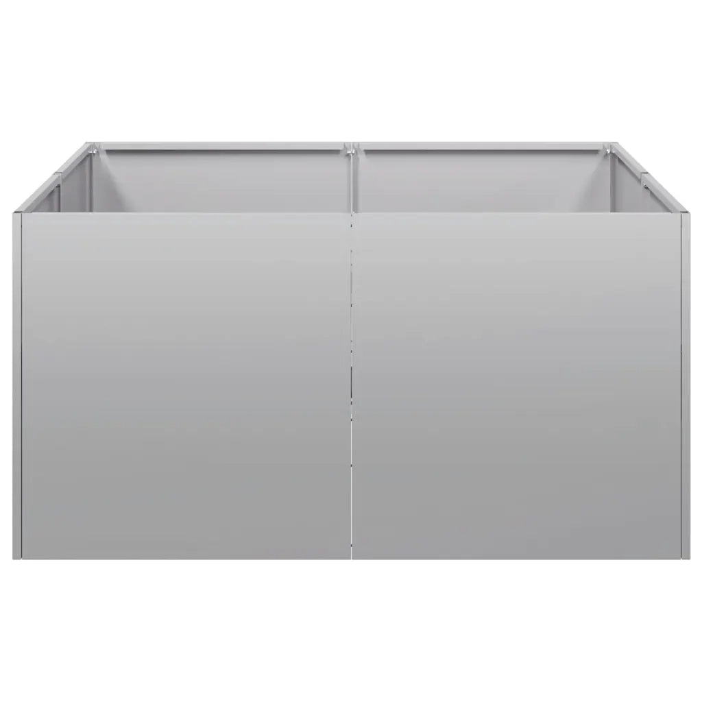 Fioriera quadrata moderna per balcone o giardino 80 x 80 x 40 cm stabile e decorativa realizzata in acciaio zincato 02_0051527