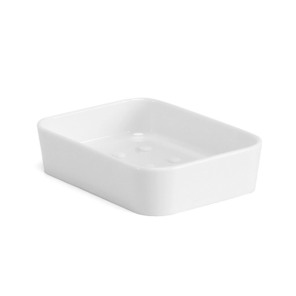Porta sapone bagno bianco in plastica Star