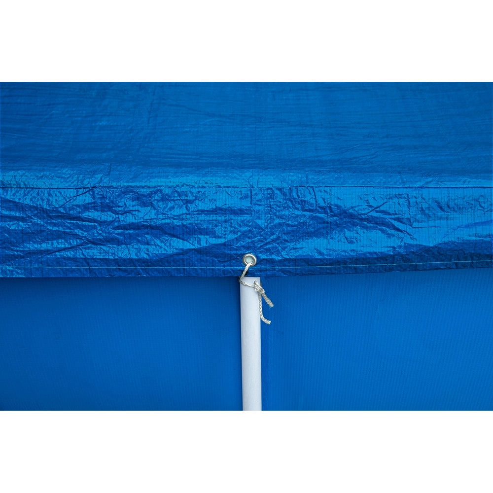 Trade Shop - Telo Di Copertura Rettangolare Per Piscina 221x150 Cm Steel Pro Protezione 58103 -