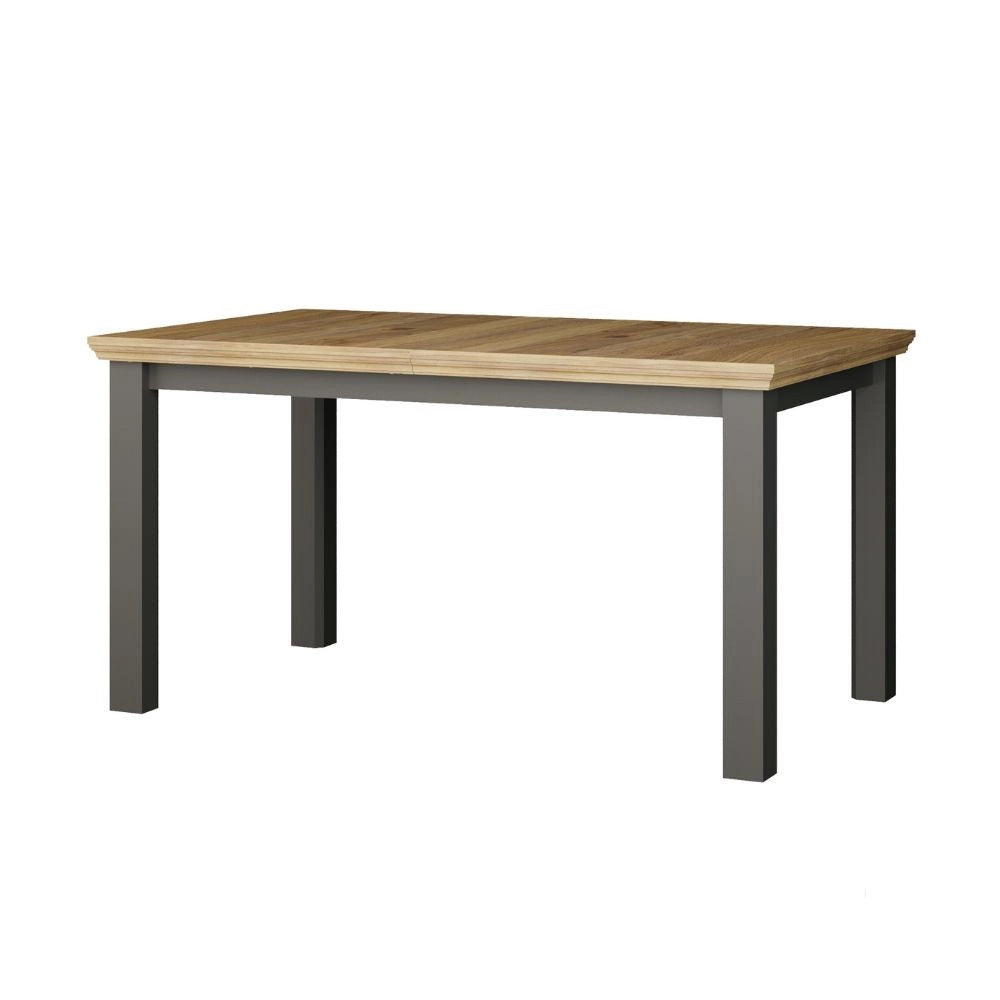 Tavolo Allungabile Essenza Rovere e Grigio Scuro 150/200 cm – Stile Classico Moderno