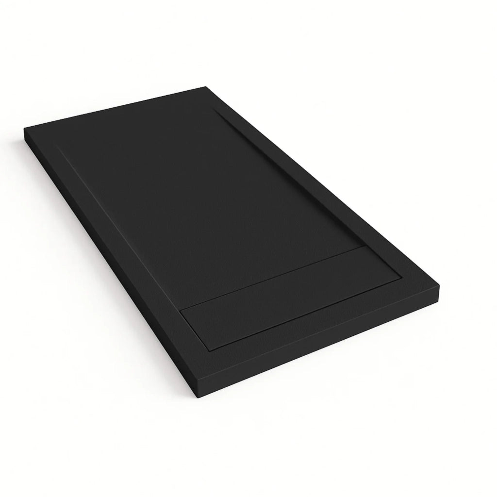 Piatto doccia Bidai con bordo 90X170 cm colore Nero RAL 9005 griglia Nera