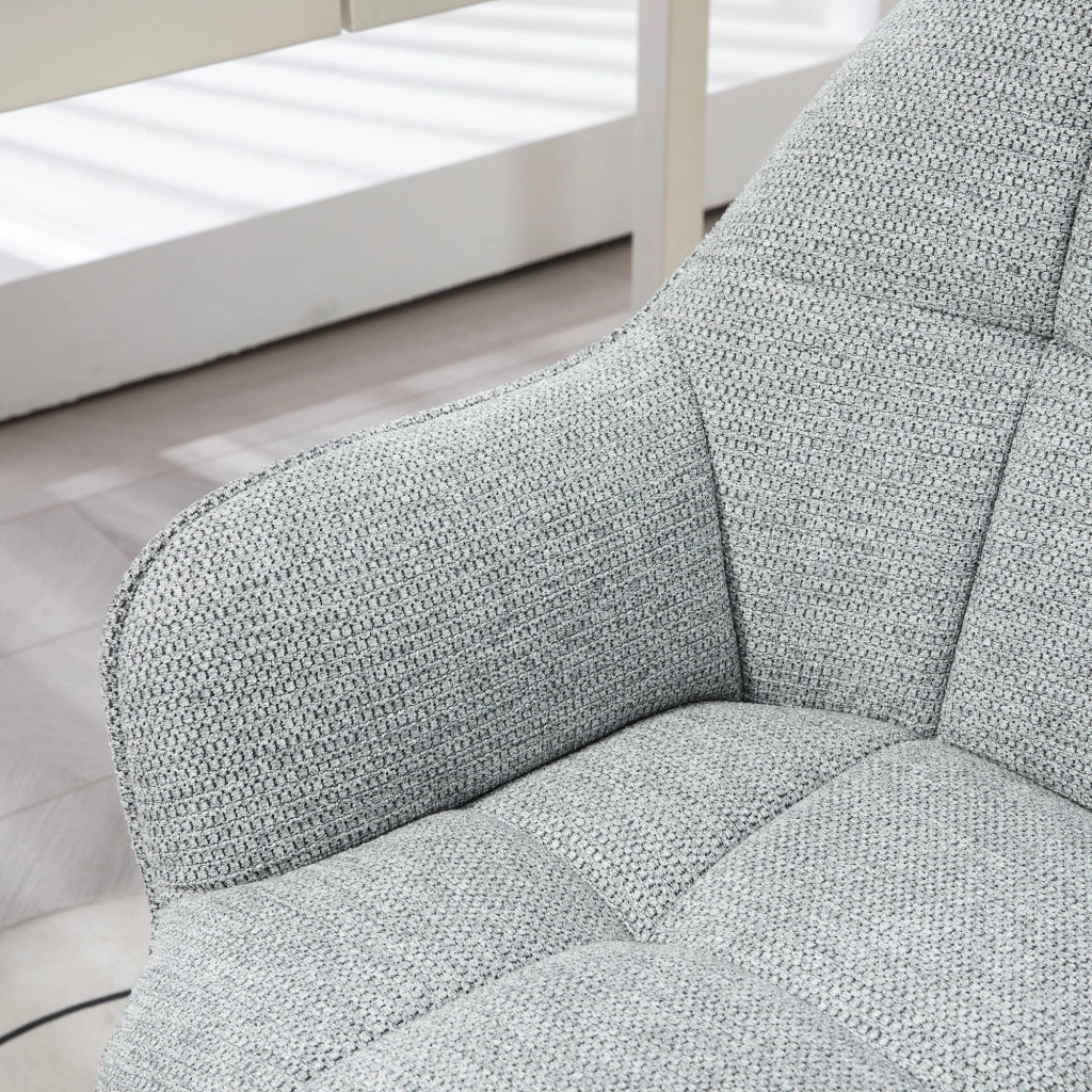 Sedia da ufficio con schienale e seduta imbottite ¨C zephmum ¨C Grigio, Tessuto, Altezza regolabile