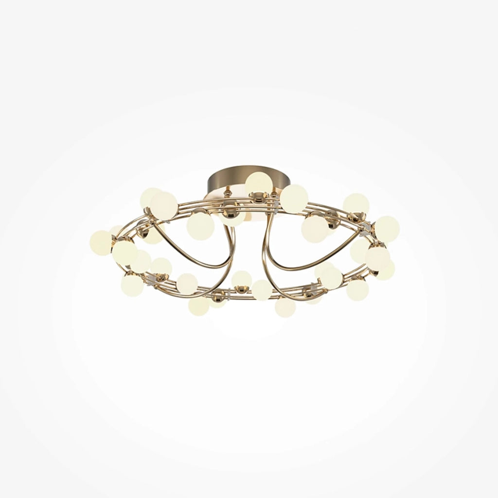 Maytoni Plafoniera moderna Tessara 1 luce LED integrato oro acciaio