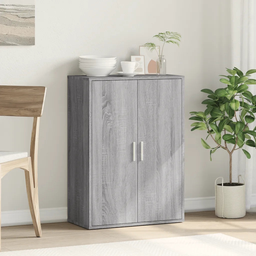 Credenza Grigio Sonoma 60x31x84 cm in Legno Multistrato