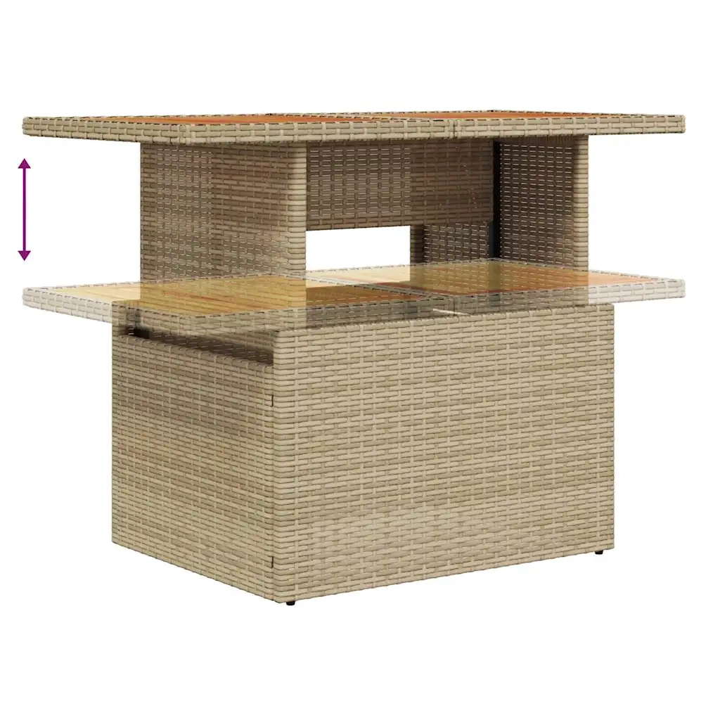 Set Divano da Giardino con cuscino 5 pcs beige e grigio chiaro 3349643