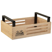 Cesto in legno marrone 33x21x9/13 h