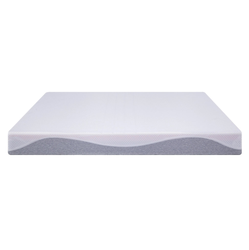 Materasso in schiuma reversibile H3/H4 con rivestimento sfoderabile bianco e grigio