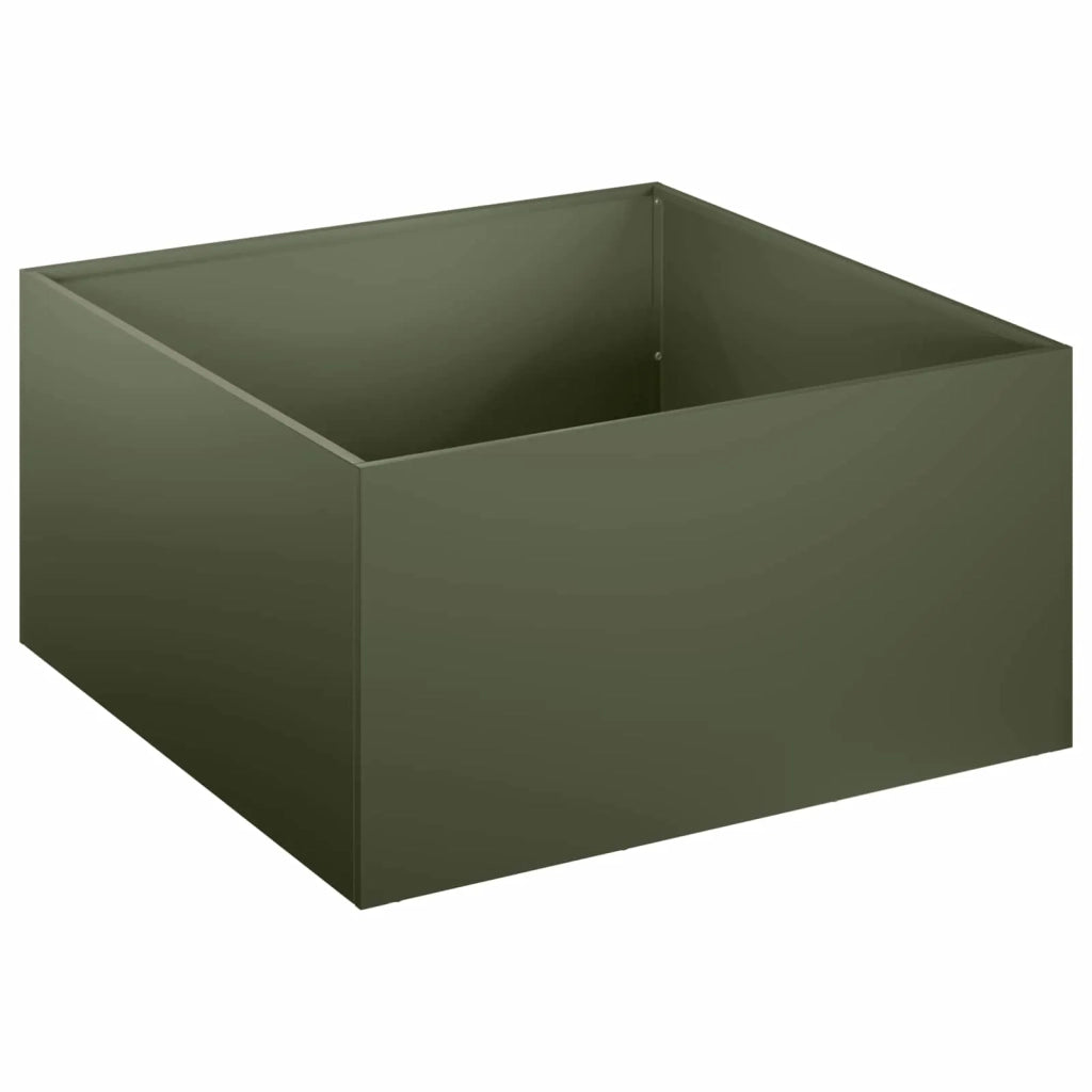 Vaso da giardino 2 pz Verde Oliva 60 x 60 x 30 cm 8005057