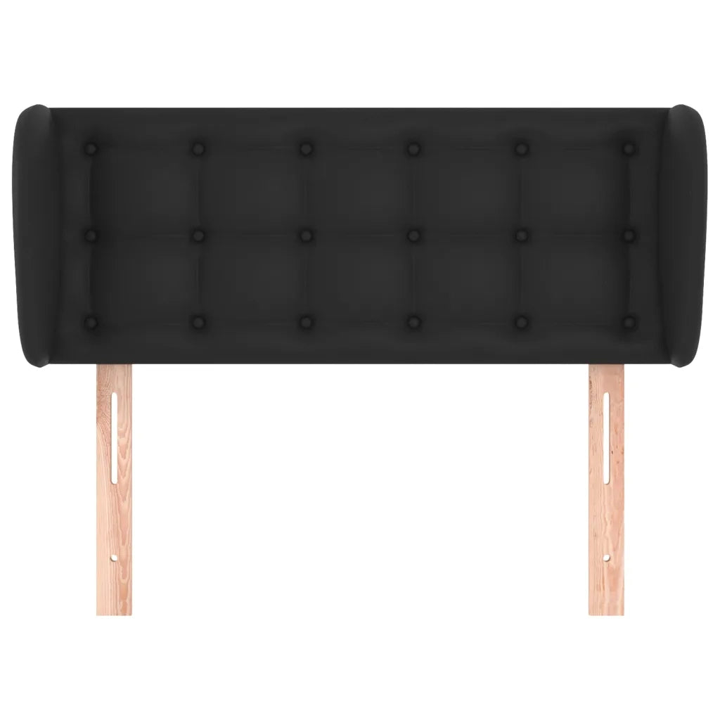 Testiera ad Orecchio Nera 93x23x78/88 cm in Similpelle