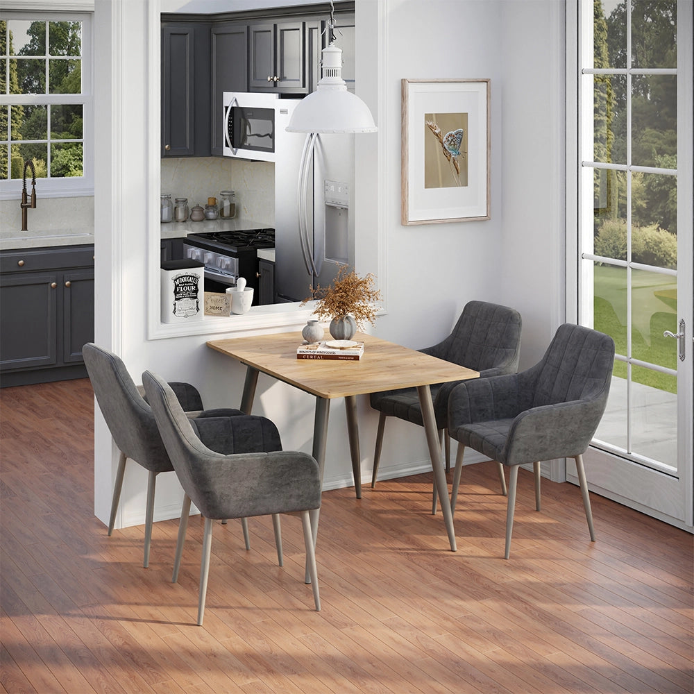 Vicco tavolo da pranzo allungabile Rovere Goldkraft/Grigio 80 x 70 cm Estensibile